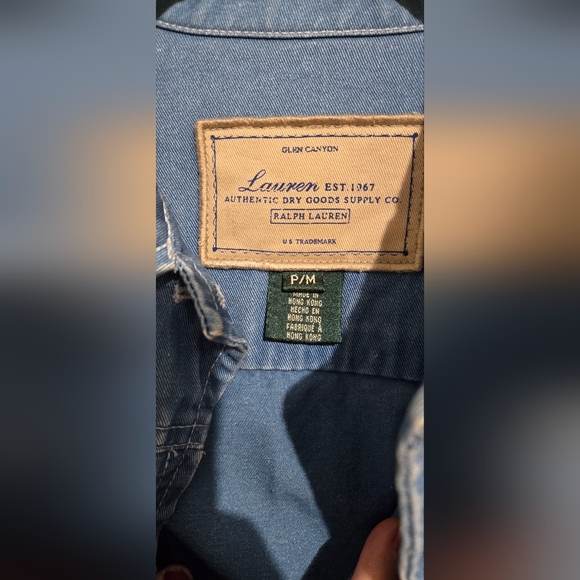 Vintage Lauren R.L. Dry Goods Ralph Lauren Jean Jacket Stone Wash P/M - Picture 6 of 9